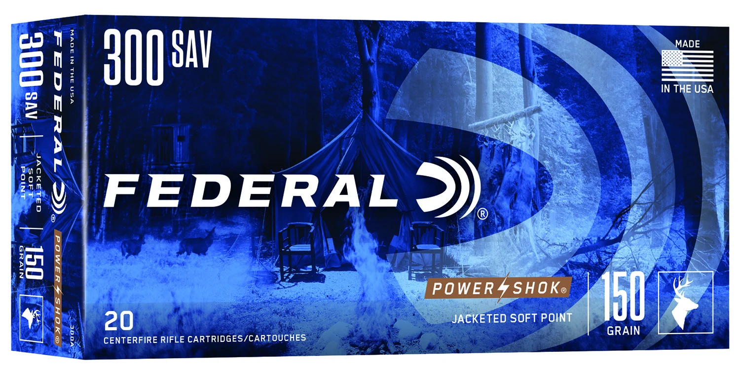 Federal 300A Power-Shok 300Savage 150gr Jacketed Soft Point 20 Per Box/10 Case