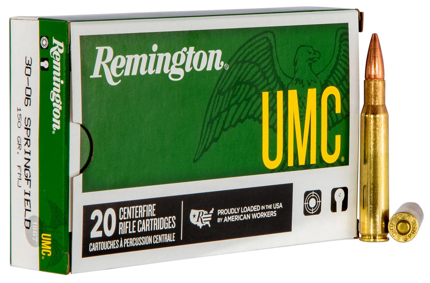 Remington Ammunition 23699 UMC 30-06Springfield 150gr Full Metal Jacket 20 Per Box/10 Case