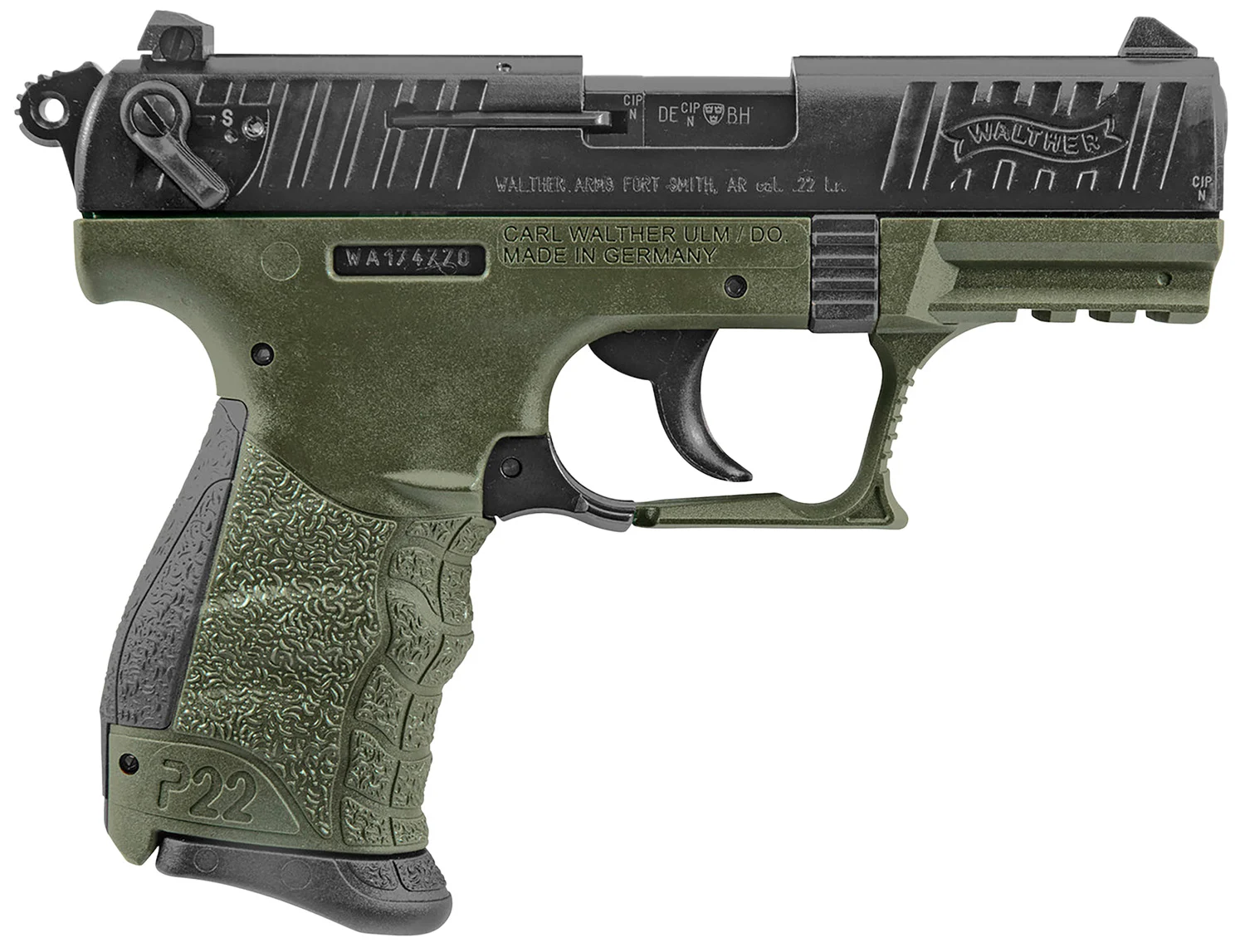WALTHER ARMS P22 MLTRY 22LR 10+1 3.4" OD CA