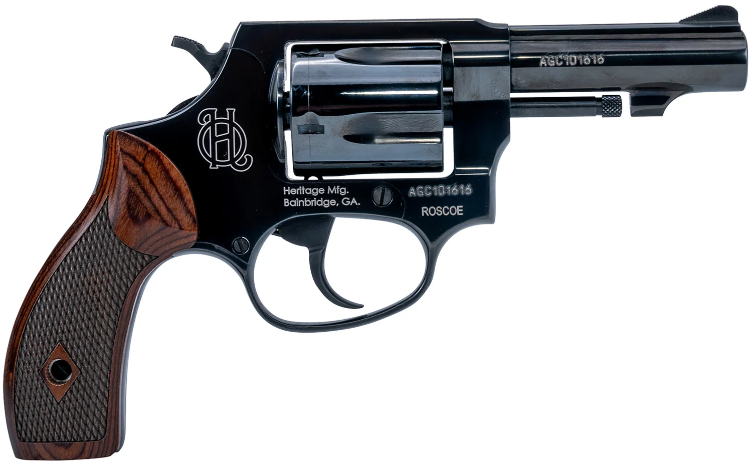 HERITAGE MANUFACTURING ROSCOE 38SPL BL/WD 3" 5RD