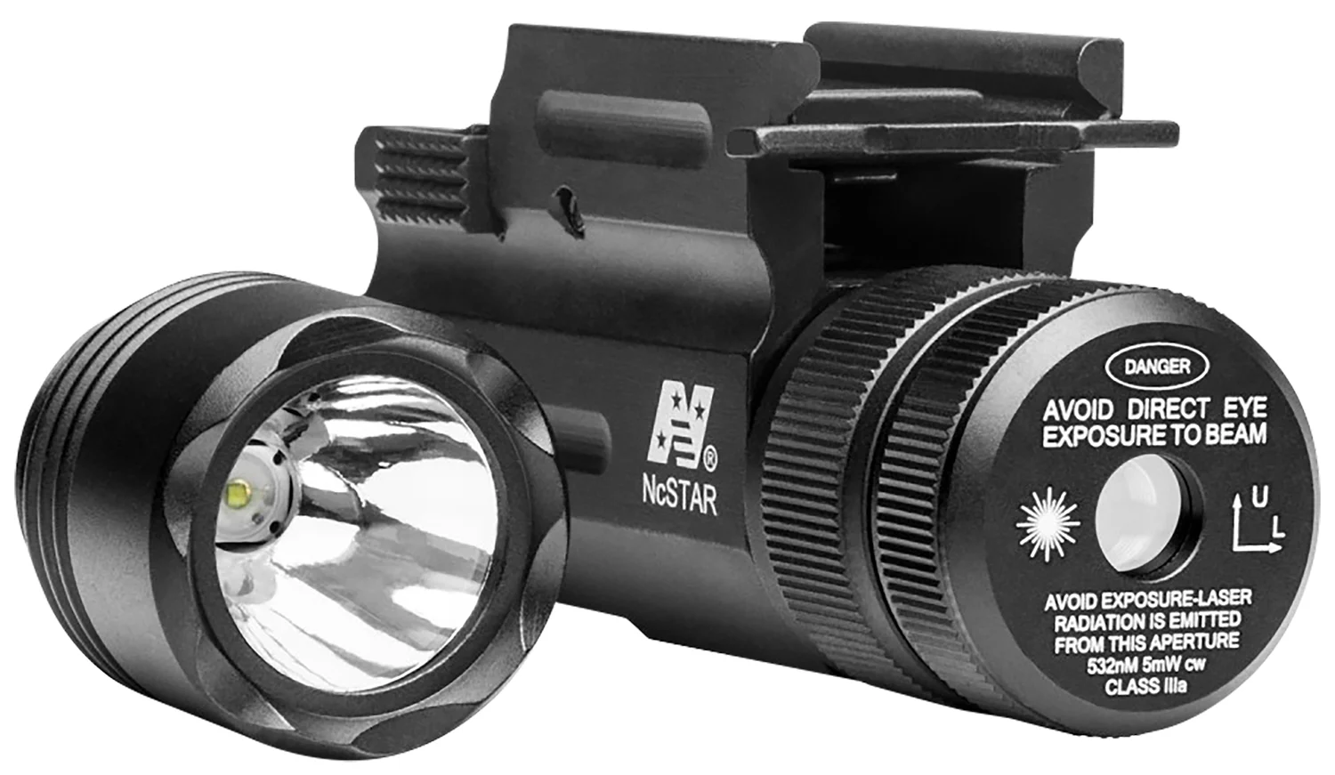 NcStar AQPTFLG Flashlight & Green Laser Combo Black Anodized 150 Lumens White Light Cree LED