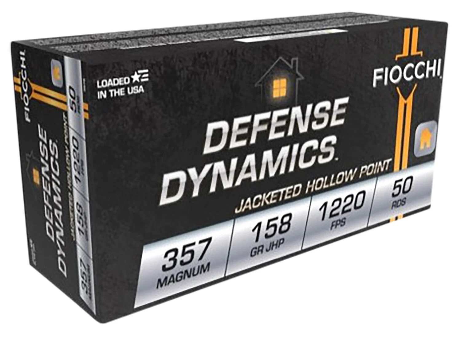 Fiocchi 357B Defense Dynamics 357Mag 158gr Jacketed Hollow Point 50 Per Box/20 Case