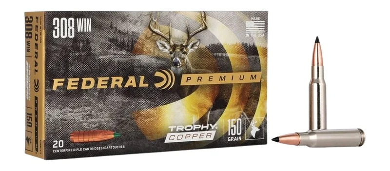 Federal P308TC3 Premium 308Win 150gr Trophy Copper 20 Per Box/10 Case