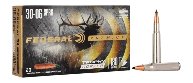 Federal P3006TC1 Premium 30-06Springfield 180gr Trophy Copper 20 Per Box/10 Case