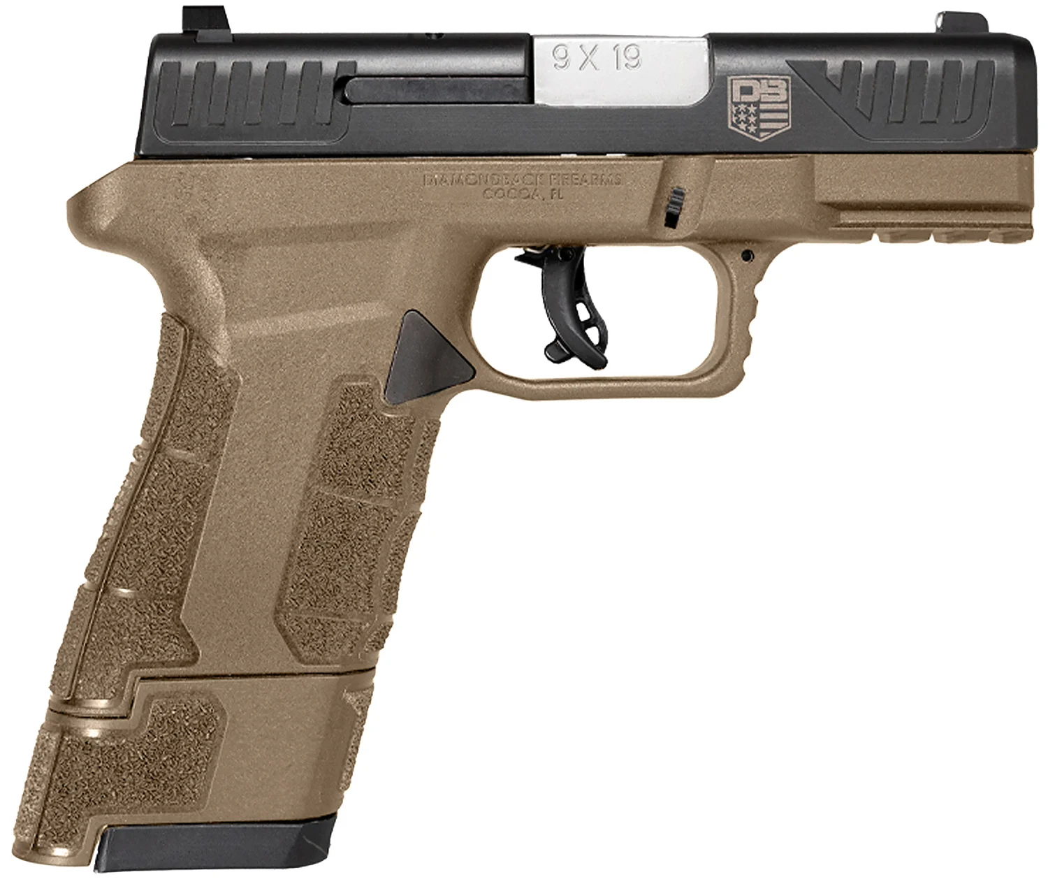 DIAMONDBACK FIREARMS AM2 9MM FDE SUB CMPT 15+1 3.5"