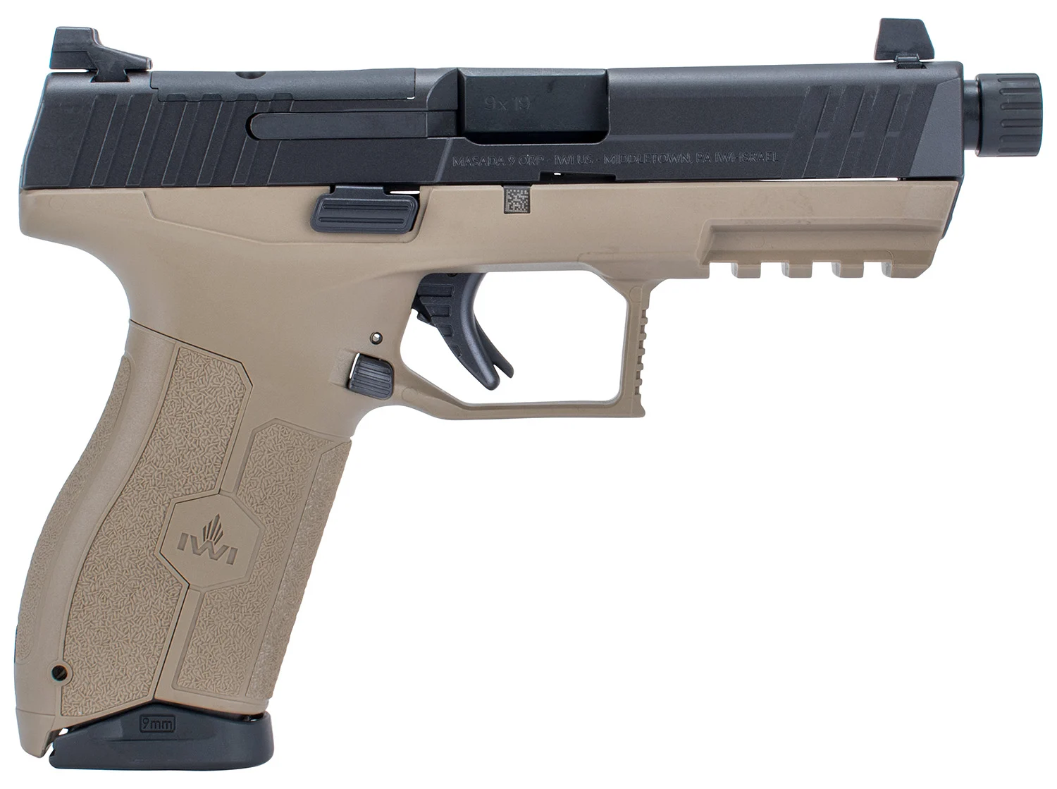 IWI - ISRAEL WEAPON INDUSTRIES MASADA OR 9MM POLY FDE 17+1 TB