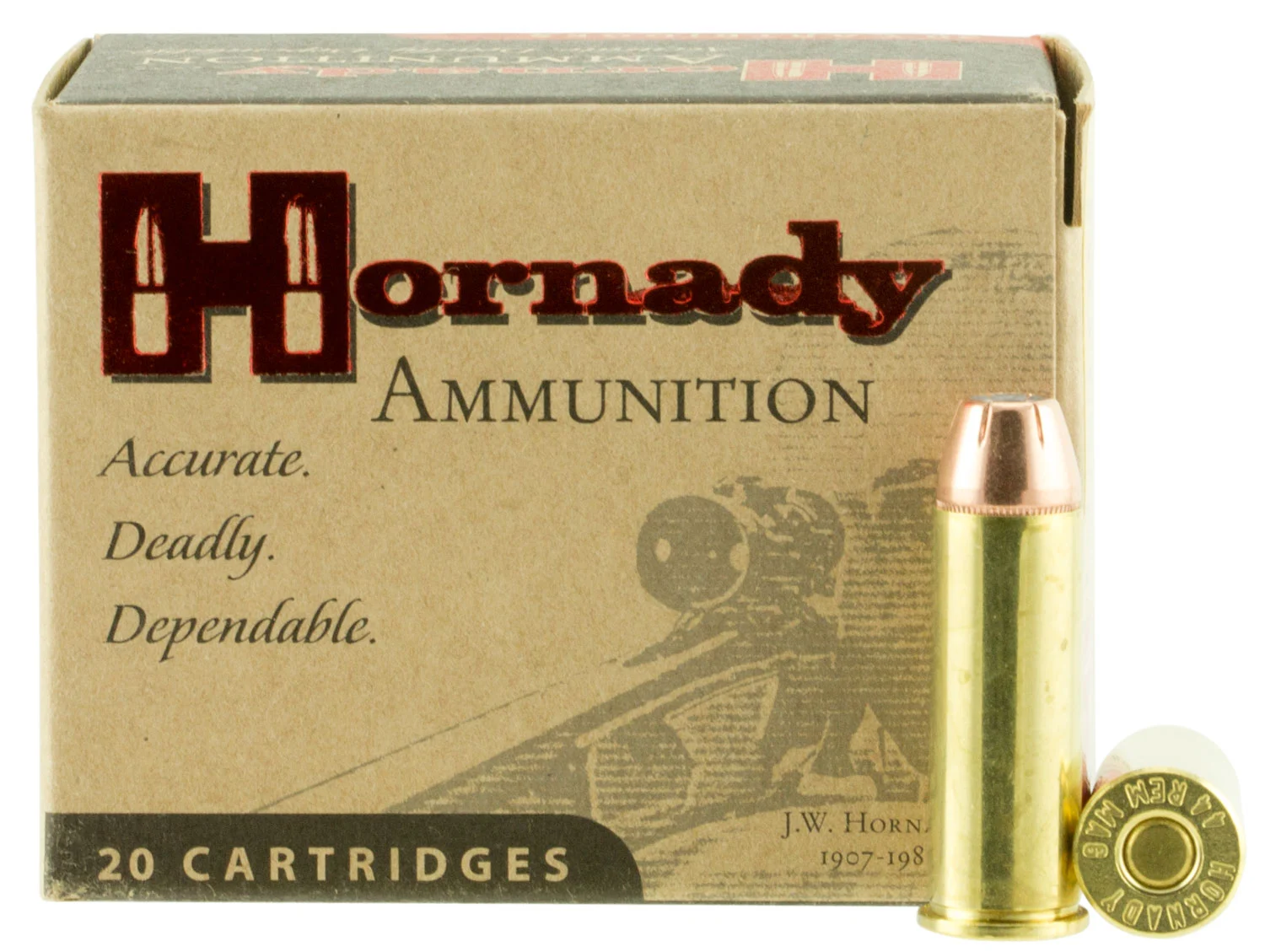 Hornady 9080 Custom 44RemMag 200gr Hornady XTP Hollow Point 20 Per Box/10 Case