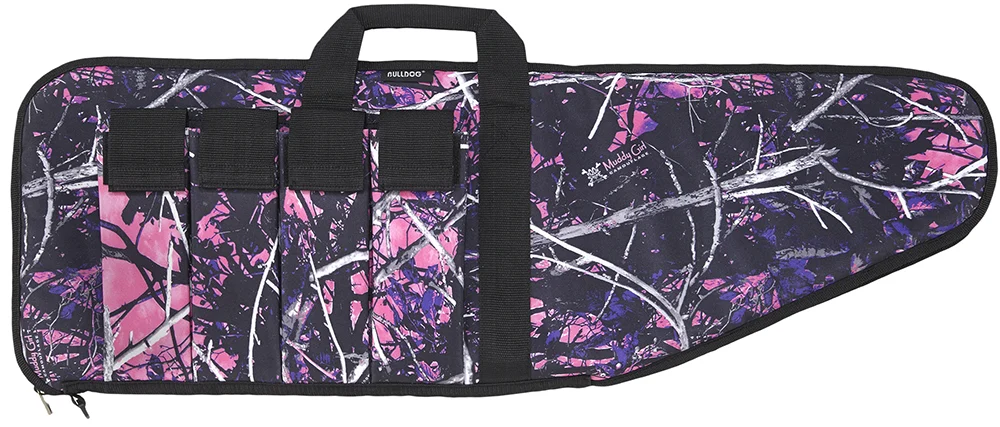 Bulldog MDG1038 Extreme Tactical 38" Muddy Girl Camo Water-Resistant Nylon, Black Trim, Tricot Lining, 4 External Velcro Magazine Pouches, Soft Padding