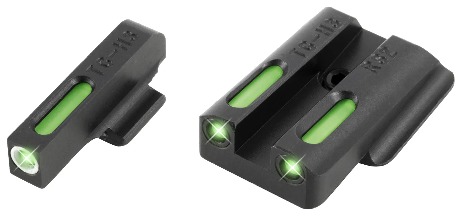 TruGlo TG13RS2A TFX Black | Green Tritium & Fiber Optic White Outline Front Sight Green Tritium & Fiber Optic Rear Sight