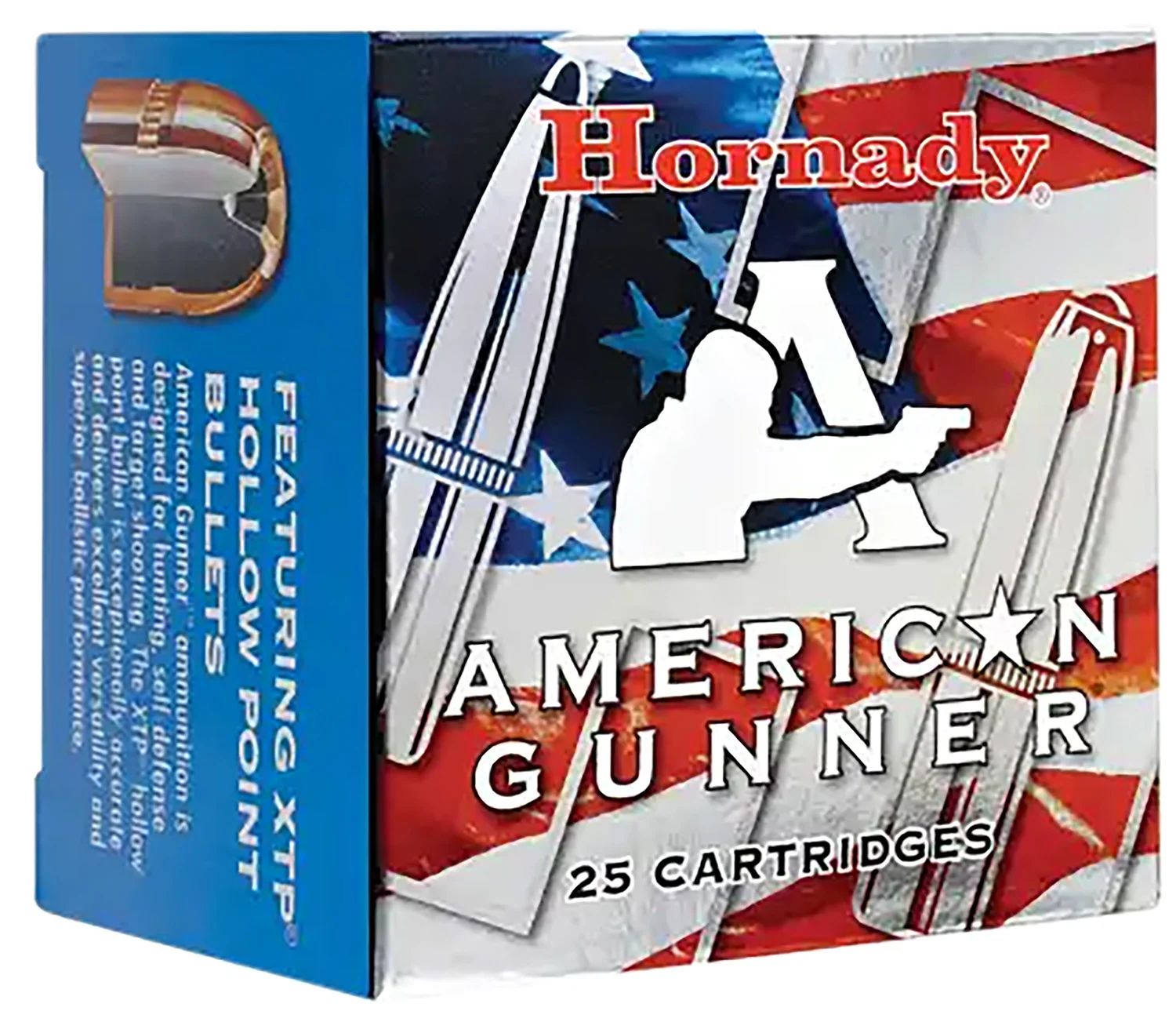 Hornady 90224 American Gunner 9mmLuger+P 124gr Hornady XTP Hollow Point 25 Per Box/10 Case