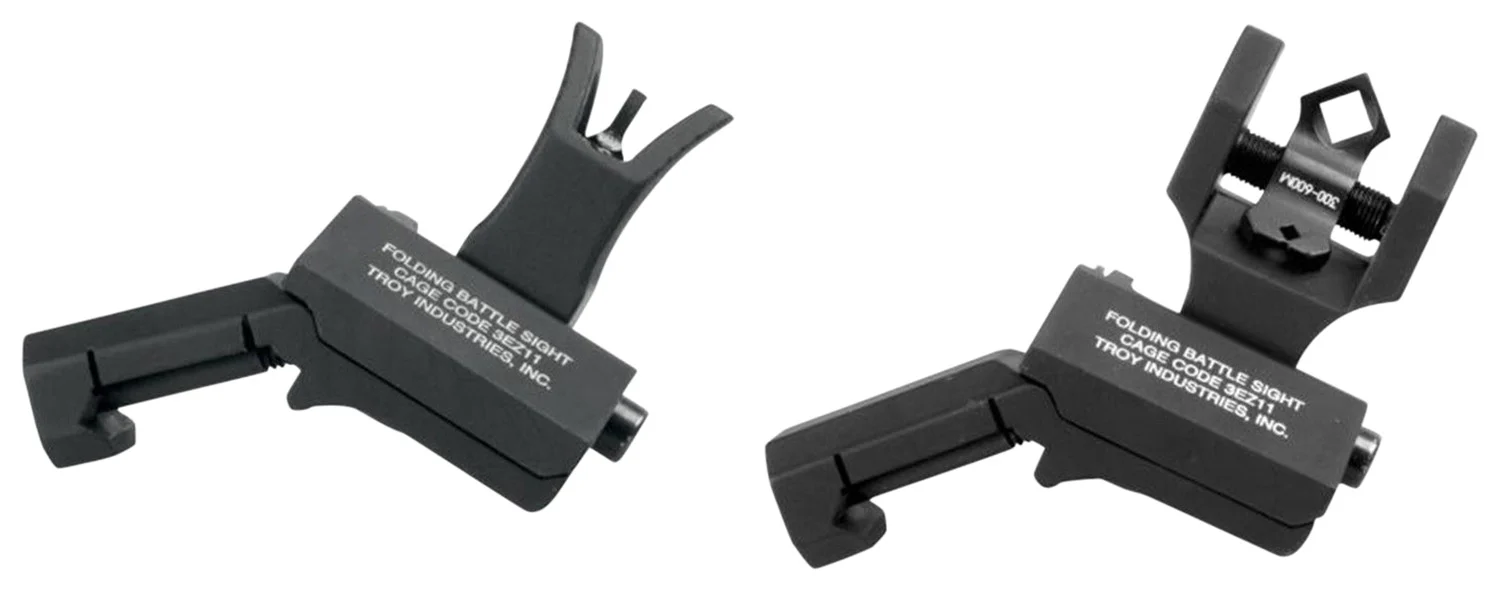 Troy Ind SSIG45SMDBT00 45 Degree Offset BattleSight Set M4 Front& Diopter Rear Black Hardcoat Anodized