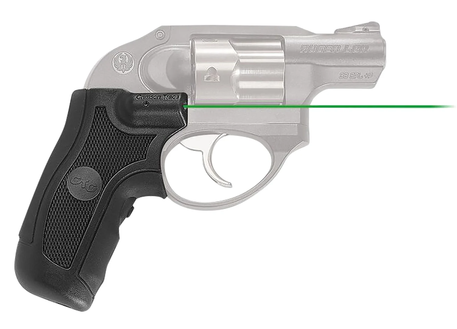 Crimson Trace 0145301 Lasergrips Fits Ruger LCR/LCRx, Green Laser Black Polymer