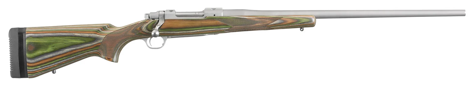 Ruger 47139 Hawkeye Predator Full Size 6.5 Creedmoor 4+1 24" Matte Stainless Steel Barrel, Matte Stainless Steel Receiver w/Integral Scope Mount, Green Mountain Adj LOP Laminate Stock, Right Hand