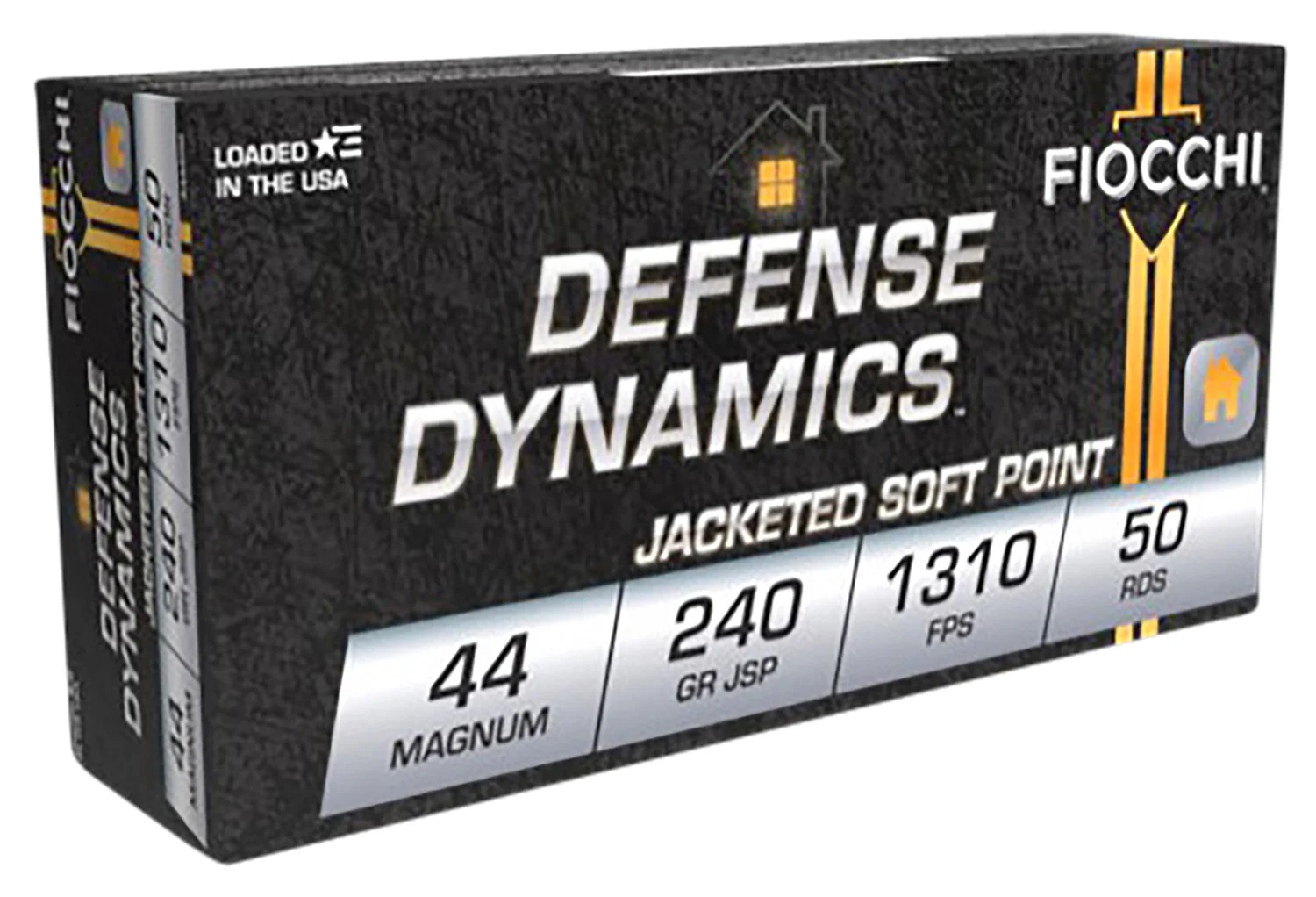Fiocchi 44A500 Defense Dynamics 44RemMag 240gr Jacketed Soft Point 50 Per Box/10 Case