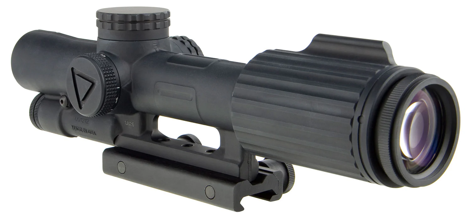 Trijicon 1600002 VCOG Black Hardcoat Anodized 1-6x 24mm LED Illuminated Red Horseshoe Dot w/Crosshair 223 55gr Reticle