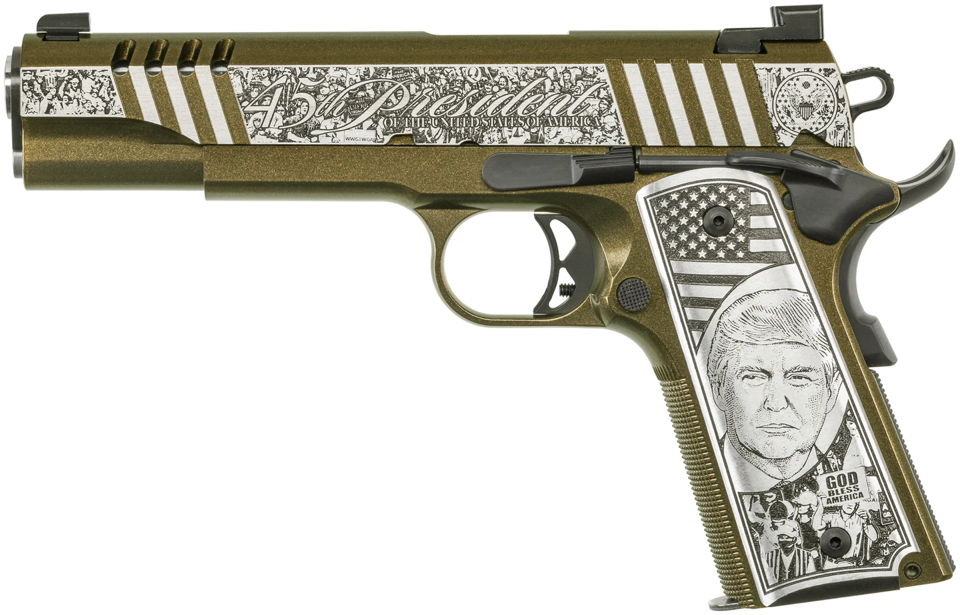 AO 1911 45ACP TRUMP RALLY CRY 5 NS 7RD