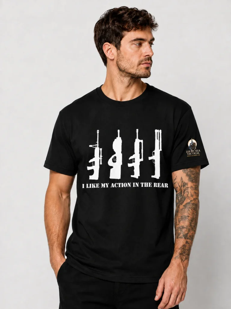 I Like My Action In The Rear -Bullpup T-Shirt Black