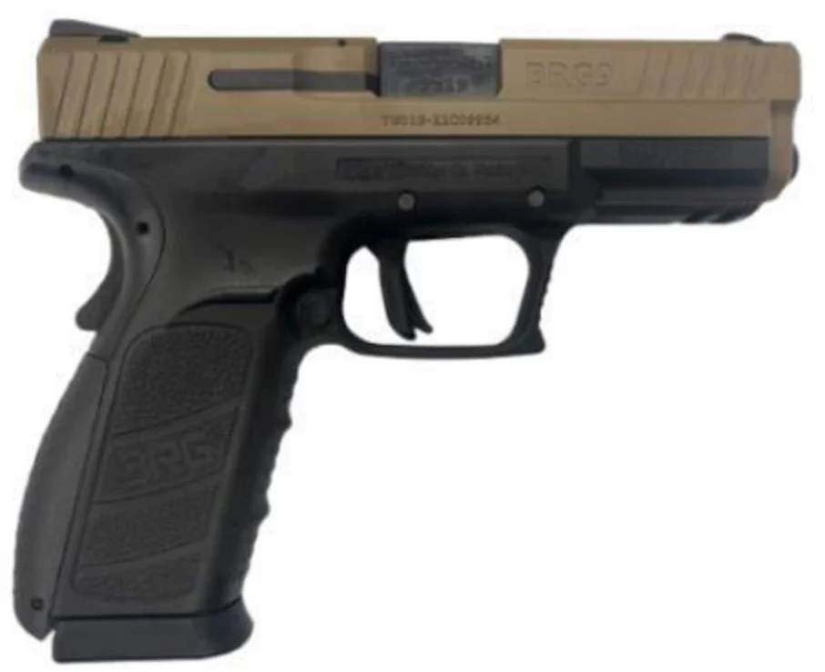 BRG 9 9MM BLACK FRAME FDE SLIDE