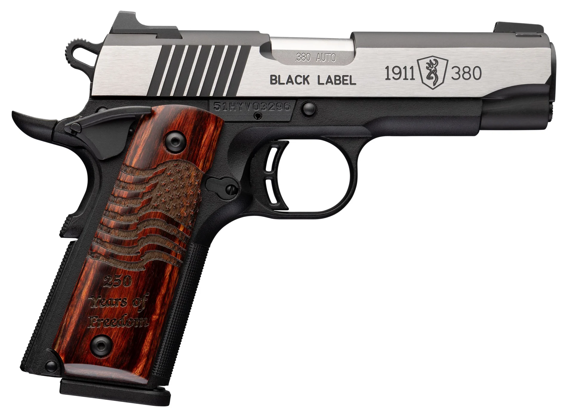 BRO 1911-380 BLACK LABEL MEDALLION 250 380ACP 3.6