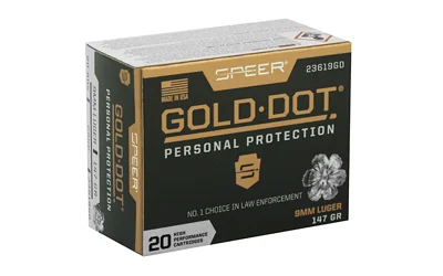 SPR GOLD DOT 9MM 147GR HP 20/200 - Image 2