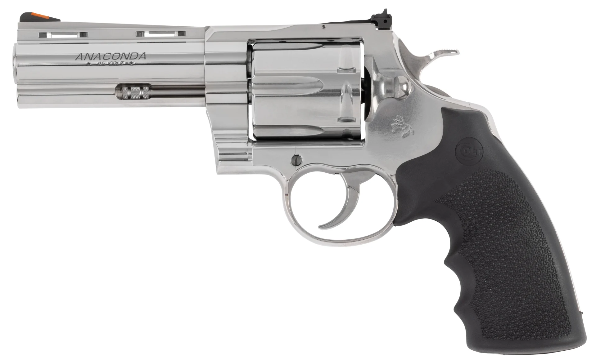 CLT ANACONDA 45CLT 4.25 SS HOGUE RUBBER GRIP 6RD