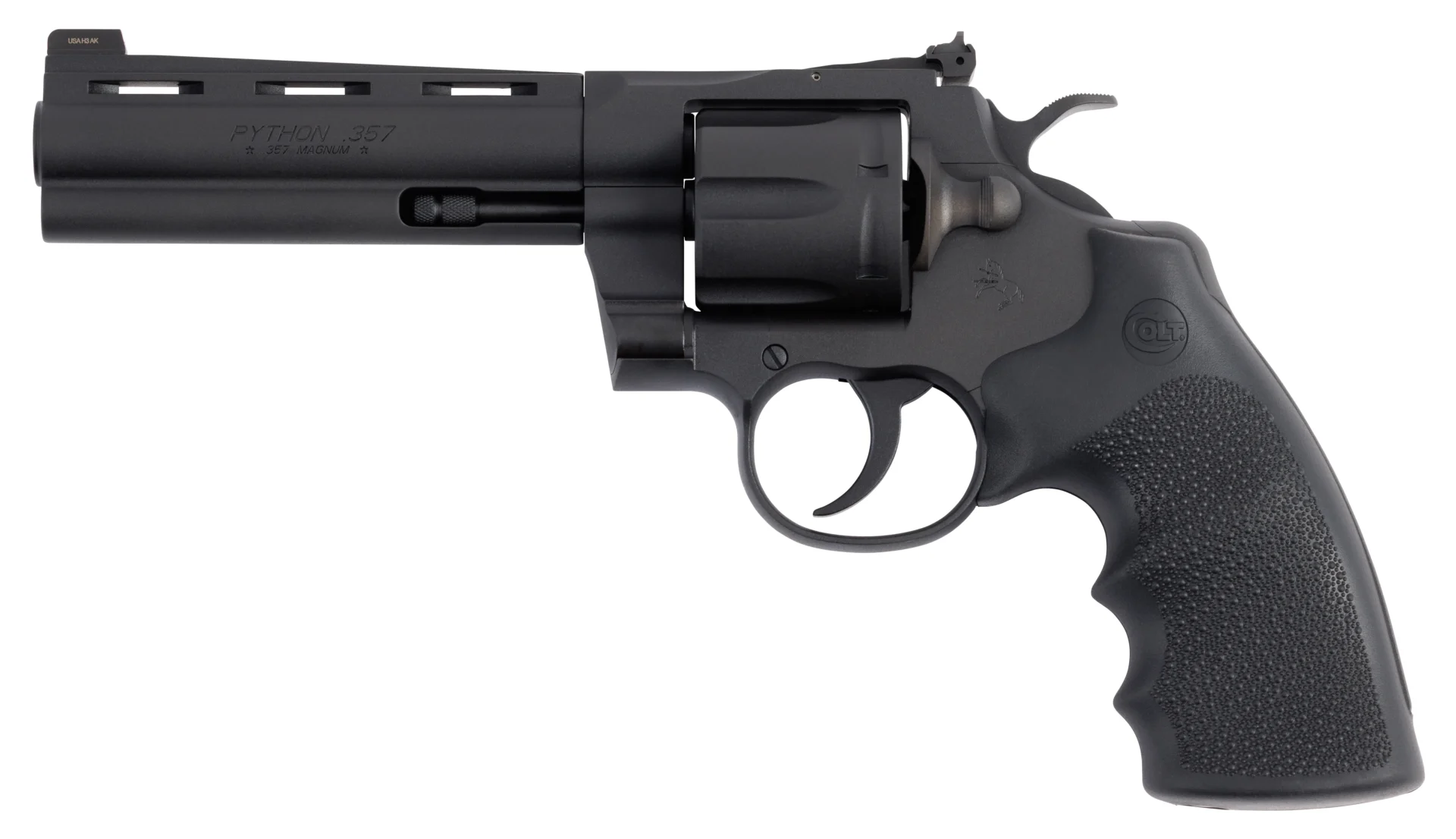 CLT PYTHON 357MAG 5 MATTE BLUE RUBBER GRIP