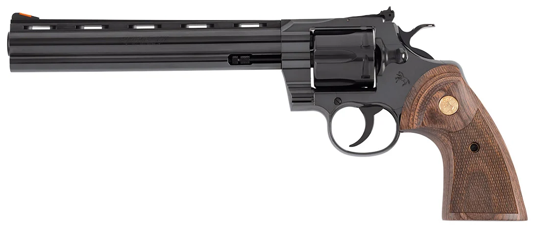 CLT PYTHON 357MAG 8 BLUED WOOD GOLD GRIP 6R