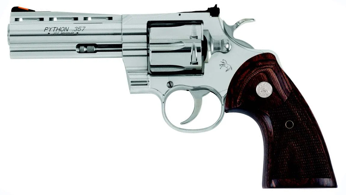 CLT PYTHON 357MAG 5 SS WALNUT GRIPS 6RD