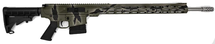 GLFA AR-10 243WIN 24 PURSUIT GRN CAMO/SS 5RD