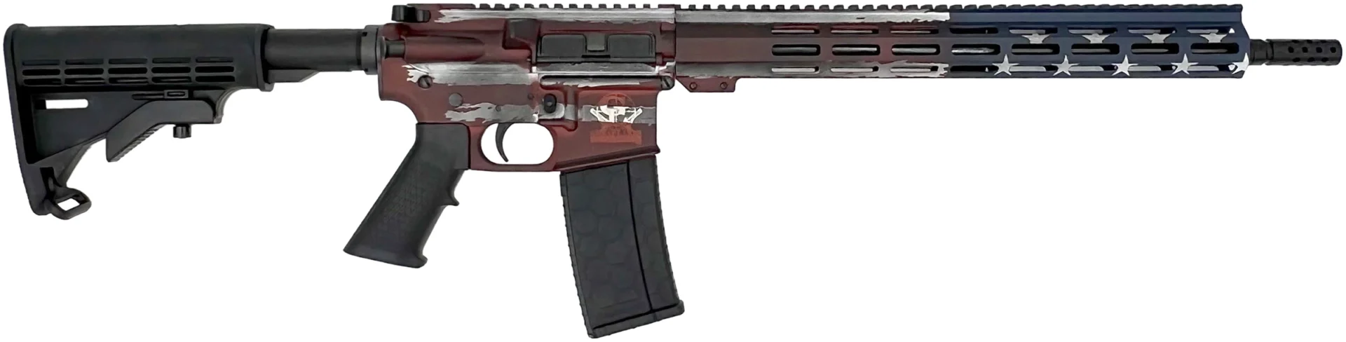 GLFA AR-15 5.56 16 RWB AMERICAN FLAG 30RD