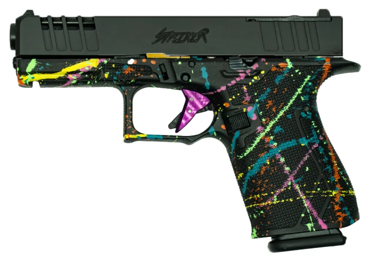 GLFA 19 STRIKER 9MM 4 SPLATTER BLACK OR 15RD