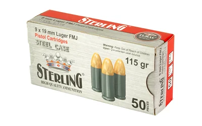 STERLING 9MM 115GR FMJ STEEL 50/1000 - Image 3