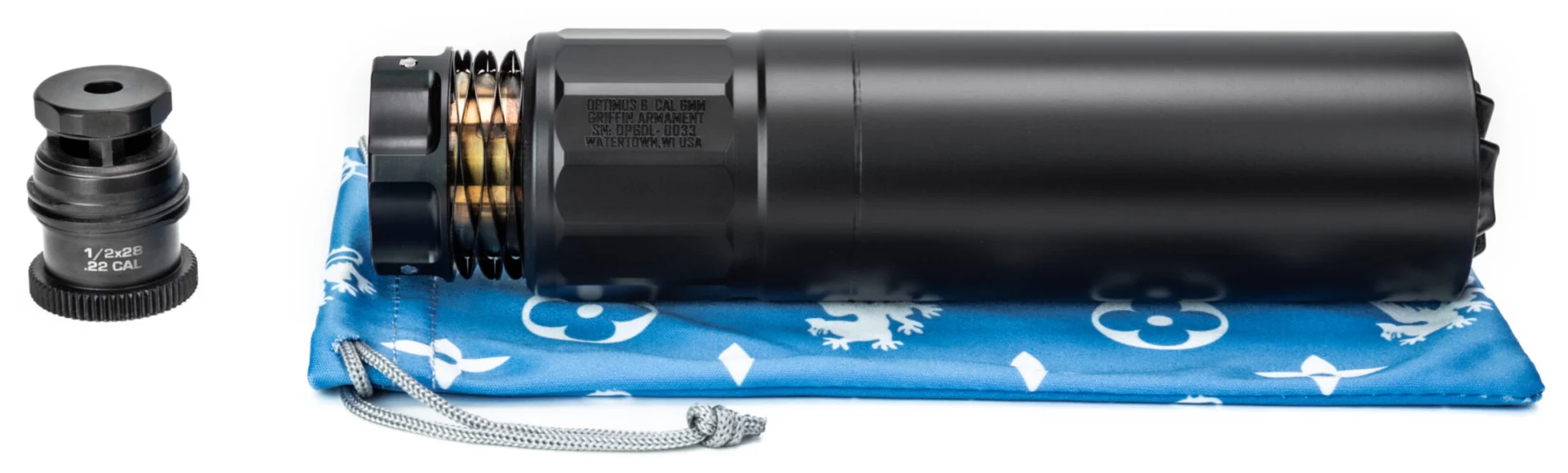 GRIFFIN SUPPRESSOR OPTIMUS 6 DUAL LOK BLK