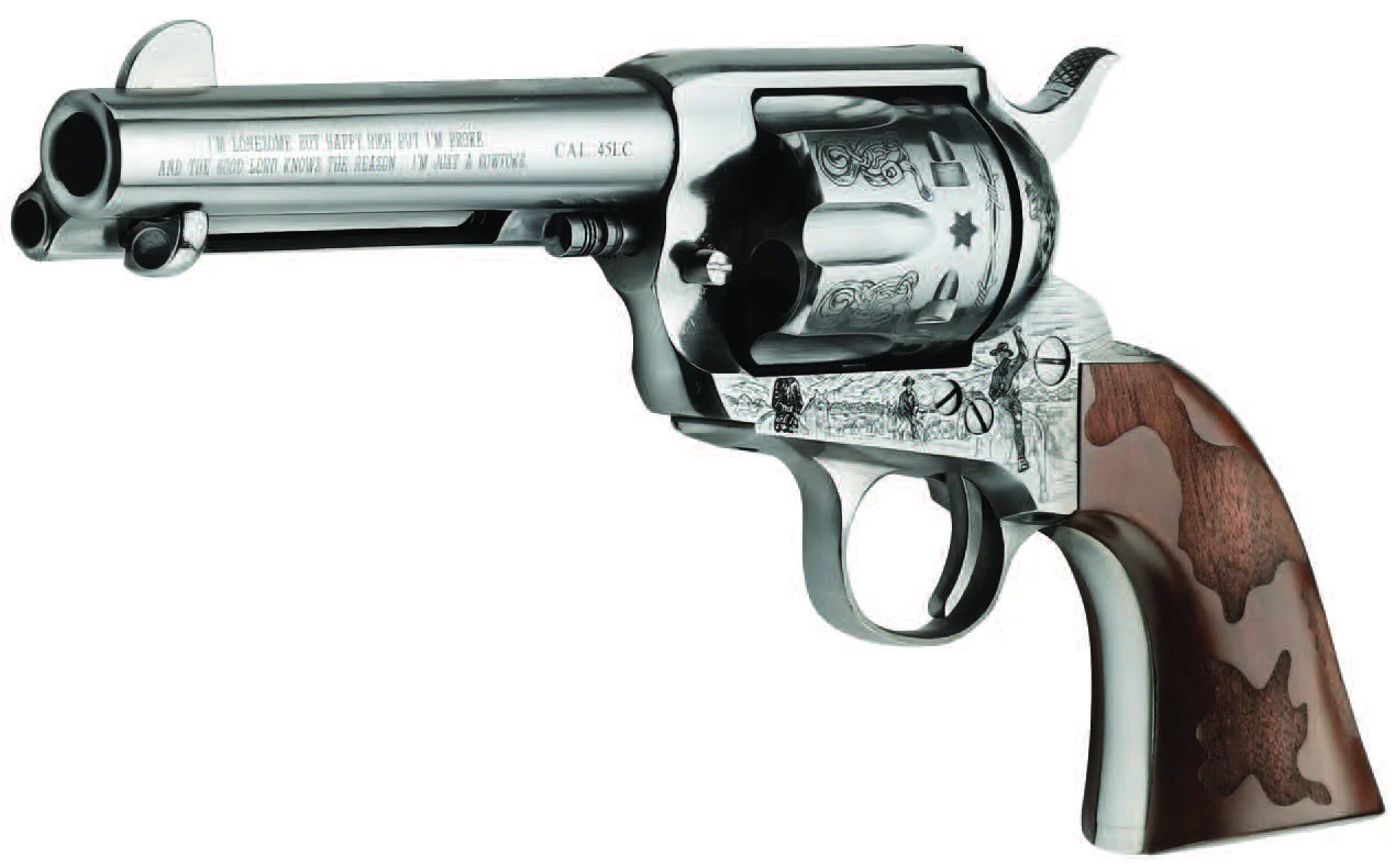 PIETTA COWPOKE 357MAG 4.75 OLD SILVER ENGRAVE