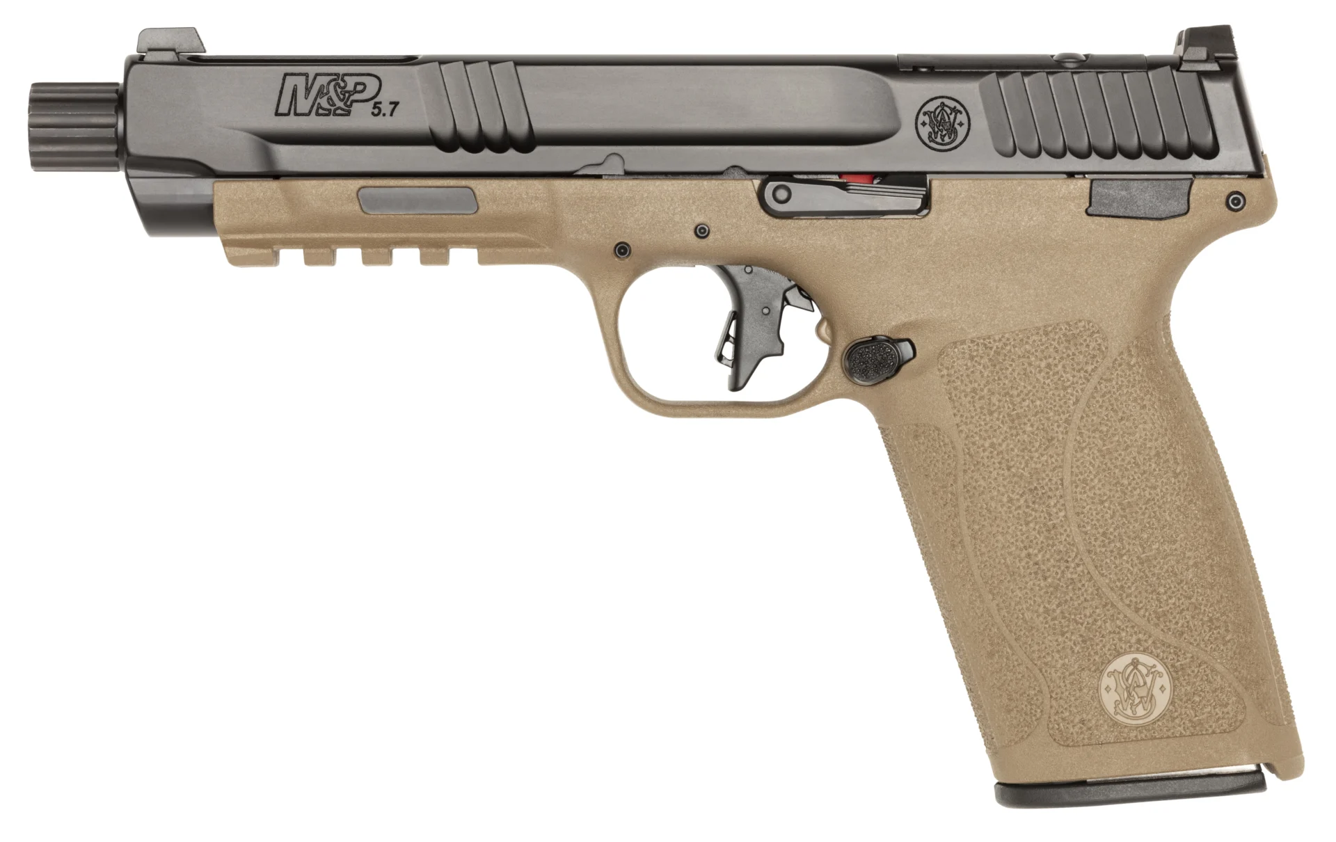 SW M&P5.7 5.7X28MM 5 TB OR NTS FDE/BLK 22RD