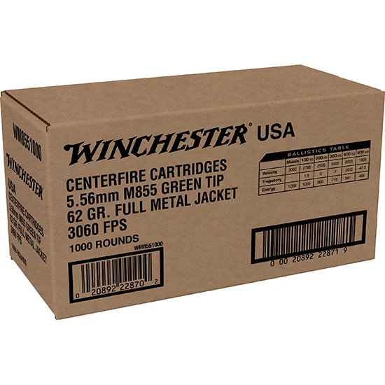 WIN LC 5.56MM M855 62GR FMJ 1000/1 (72)