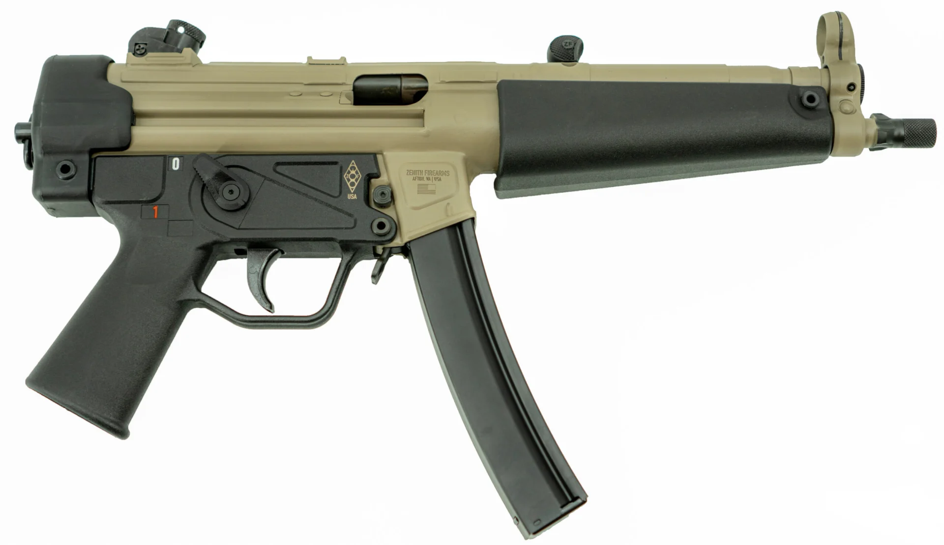 ZENITH ZF-5 9MM 8.9 TB 3 LUG PIC RAIL FDE 3 30R