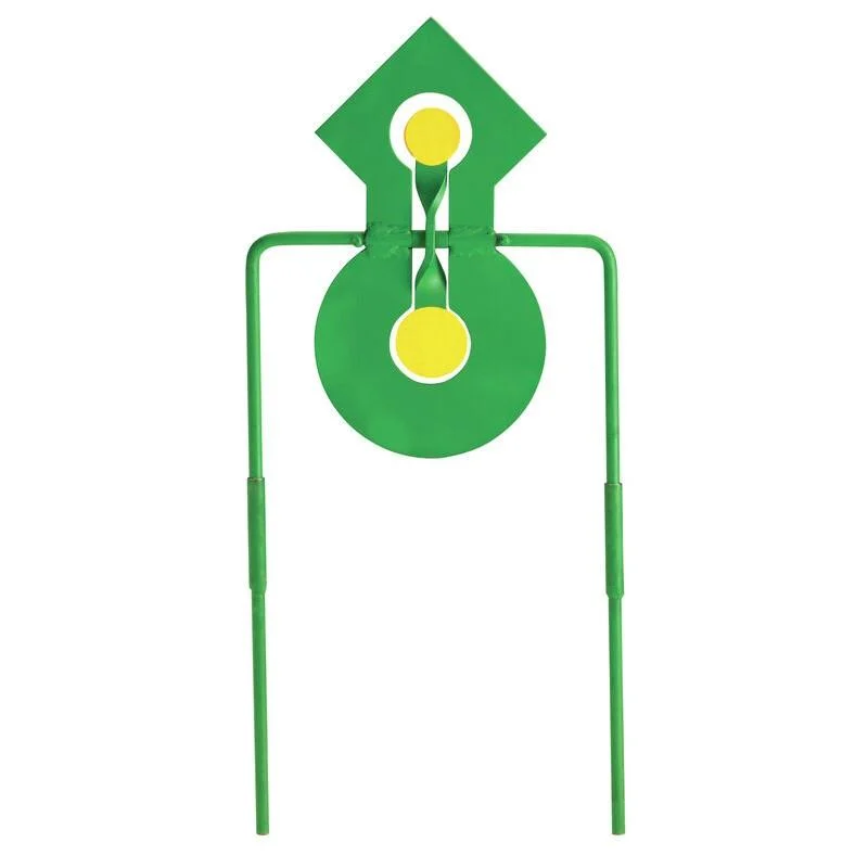 Champion .22 Double Reaction Metal Spinner Target Green Yellow