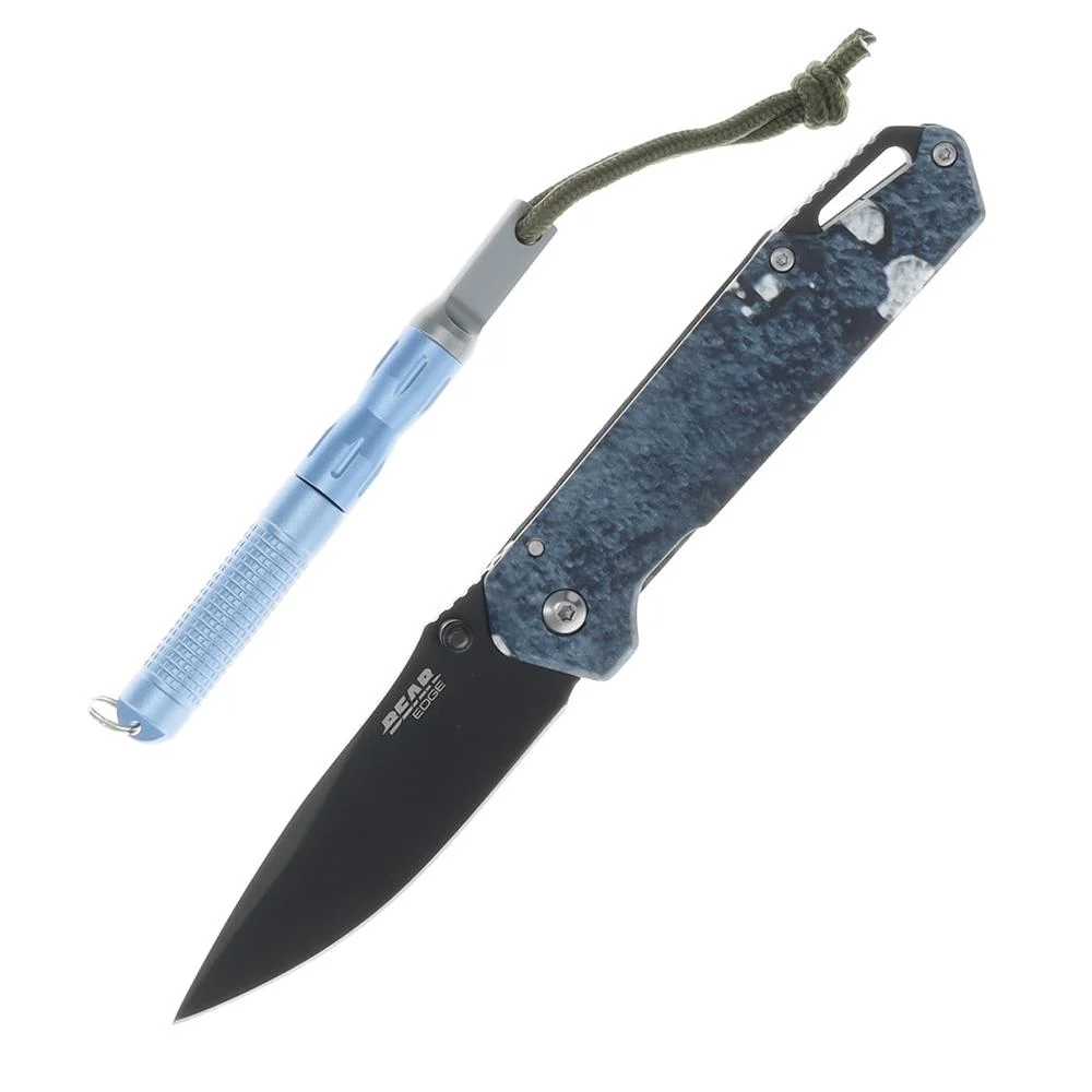 Bear & Son Edge Folding Knife 3" Drop Point Blade Truetimber Rift