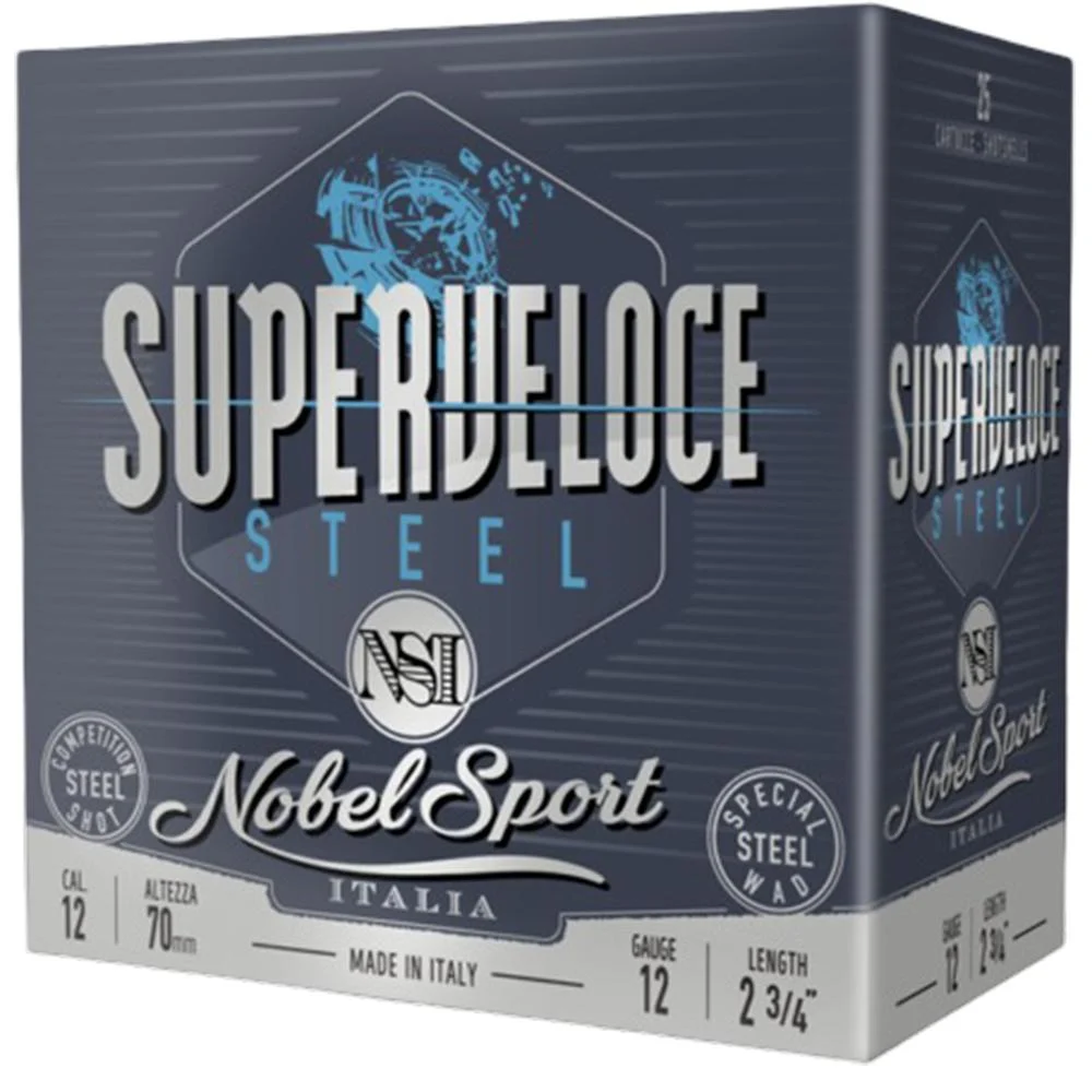 Nobel Target Steel Shotshells 12 ga 2-3/4" 1oz 1378 fps #6 25/ct
