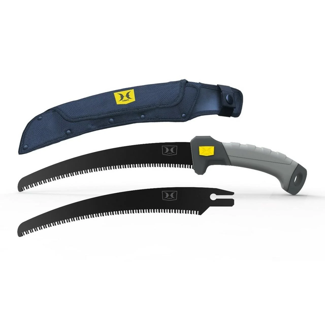 Hawk Pruning Saw 11" Carbon Steel Blade w/ Nylon Sheath Replaceable Blade