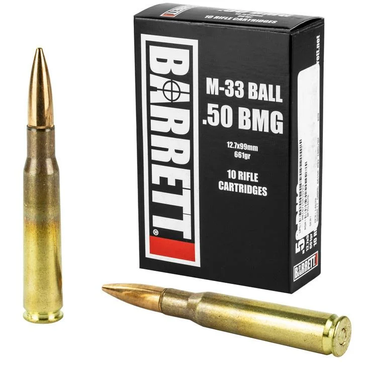 Barrett Precision Rifle Ammunition 50 BMG 660gr Solid 2800 fps 10/ct