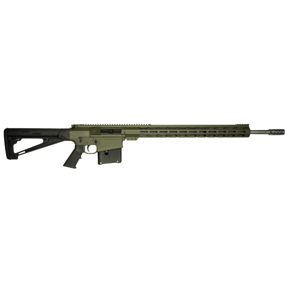 GLFA AR Long Action Rifle 6.5 PRC 5rd Magazine 24" Barrel M-LOK Handguard OD Green Cerakote