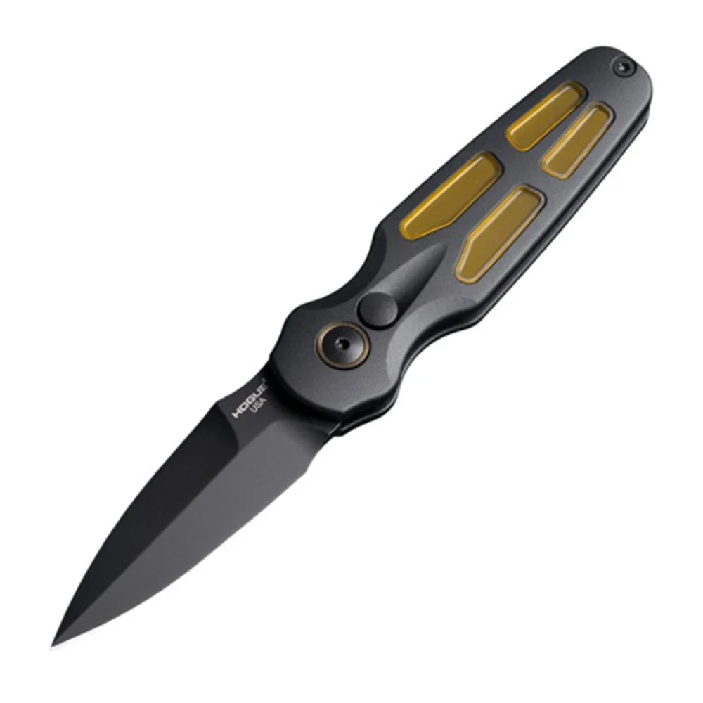 Hogue Ballista II Automatic Folder Knife 2-3/5 Spear Point Blade Black with Ultem Inserts