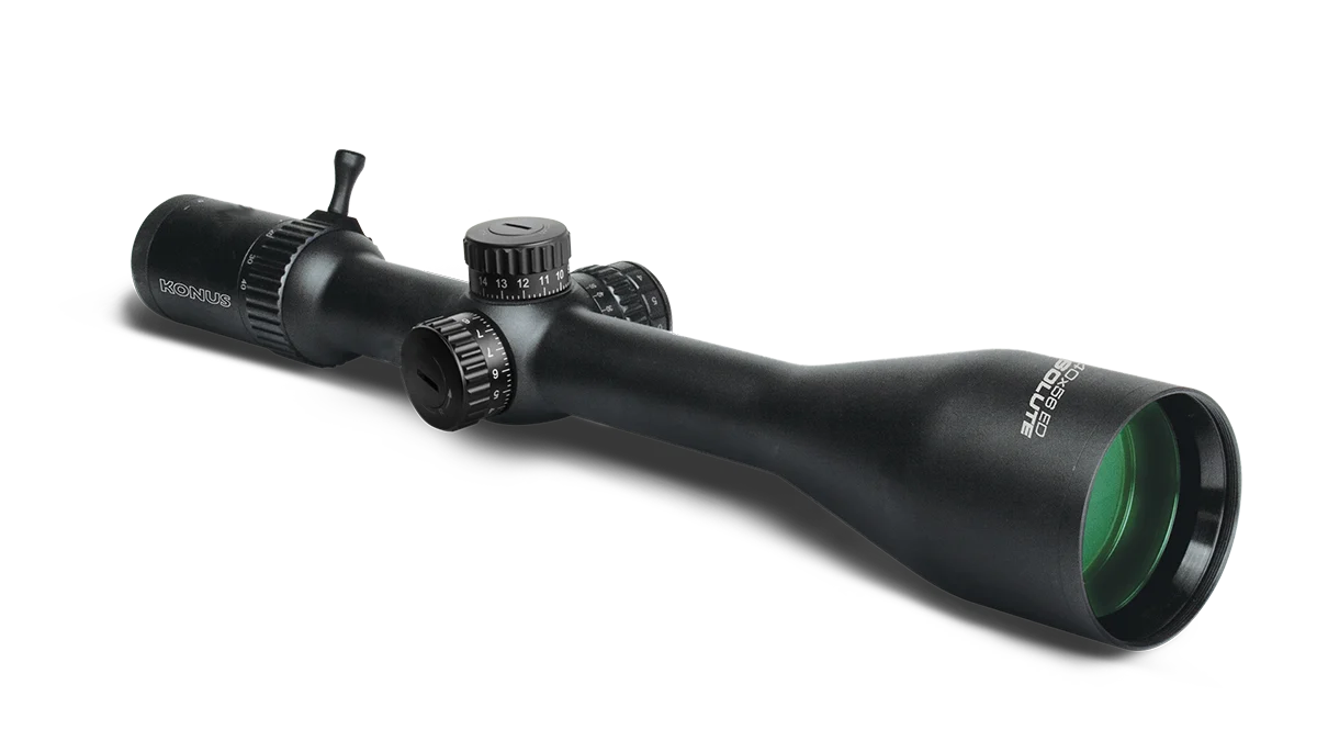 Konus Absolute Rifle Scope 5-40x56 Zoom 30mm SFP 550 Ballistic Reticle Illum - Black