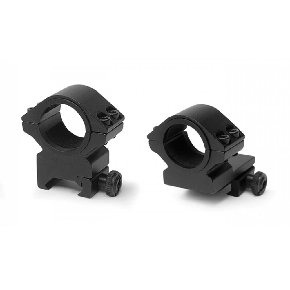 Konus 2-Piece Steel Riflescope Rings With Quick Release Lever 1" Low Matte Black