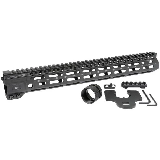 Midwest Industries Combat Rail One Piece Free Float Handguard 15" M-LOK Black