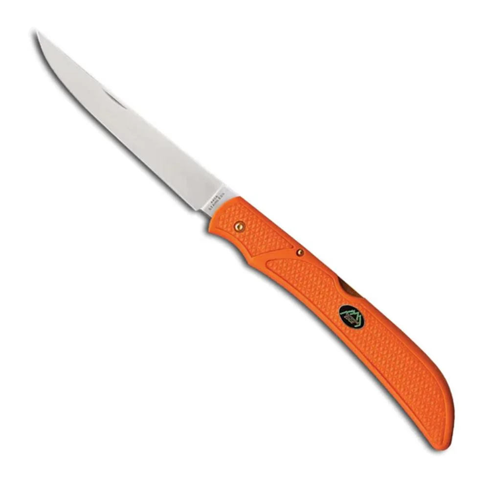 Outdoor Edge FieldBone Folding Knife 5" Boning Blade Orange