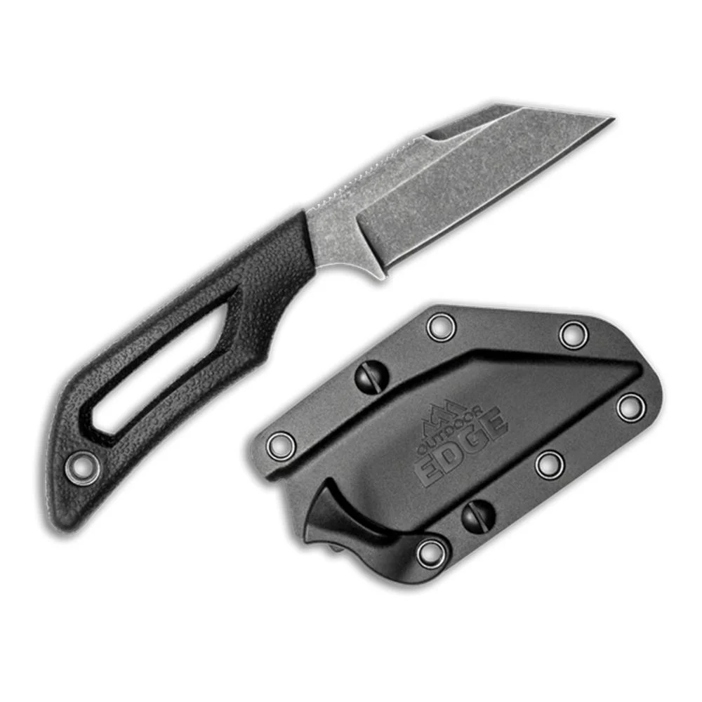 Outdoor Edge Pivot Fixed Knife 2-3/5" Wharncliffe Blade Black