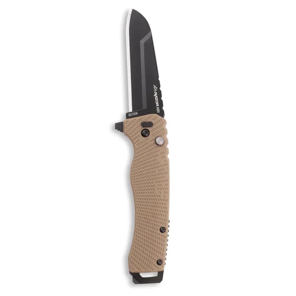 Outdoor Edge Razor XD1 Replaceable Blade Folding Knife 3" Sheepsfoot Blade Tan Scale